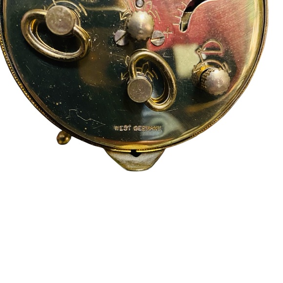 Vintage Linden West German Round Filigree Alarm Clock Gold - Picture 8 of 16